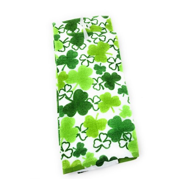 St. Patrick's Day Shamrock Kitchen Tea Hand Towels and Pot Holders (Set of 4) - Picture 4 of 4